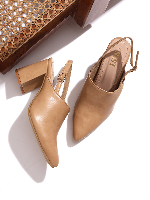 GNIST Regular Nude Block Heel Boots