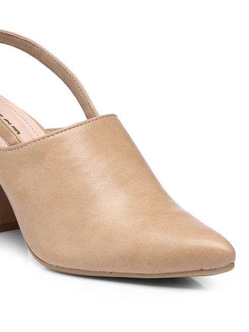 GNIST Regular Nude Block Heel Boots