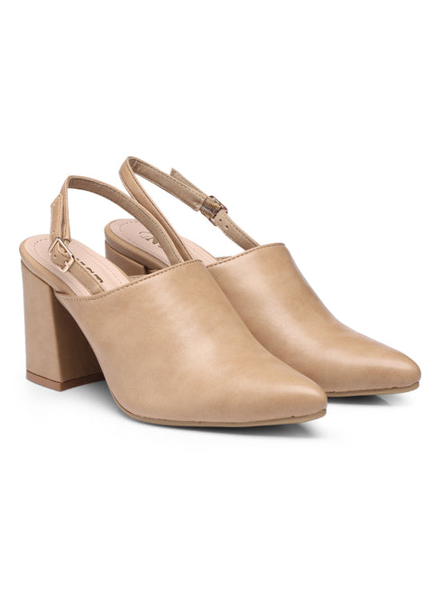 GNIST Regular Nude Block Heel Boots