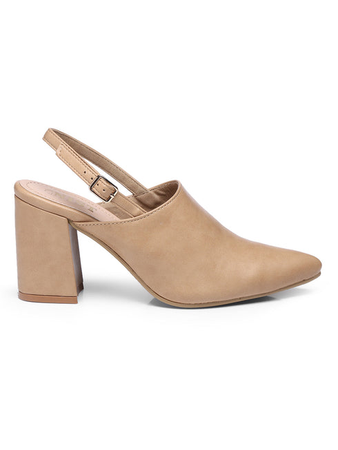 GNIST Regular Nude Block Heel Boots