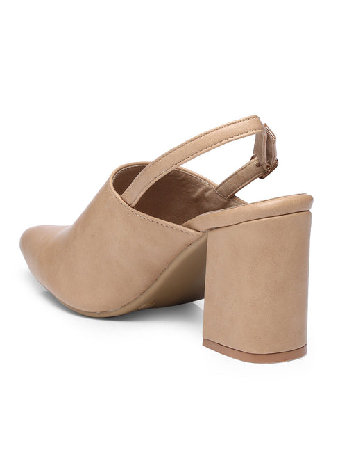 GNIST Regular Nude Block Heel Boots