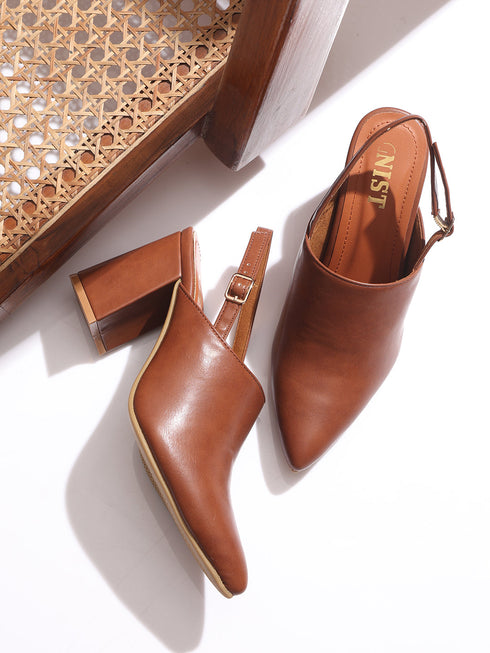 GNIST Regular Tan Block Heel Boots