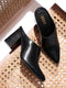 GNIST Regular Black Block Heel Boots