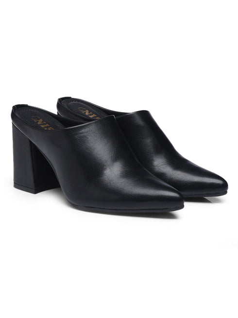 GNIST Regular Black Block Heel Boots