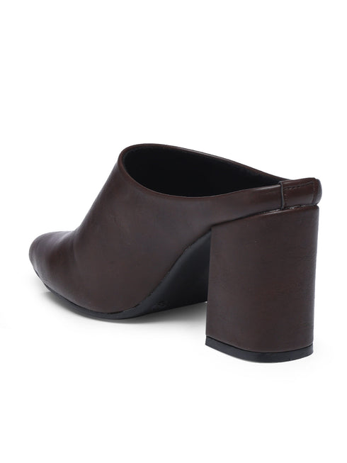 GNIST Regular Brown Block Heel Boots