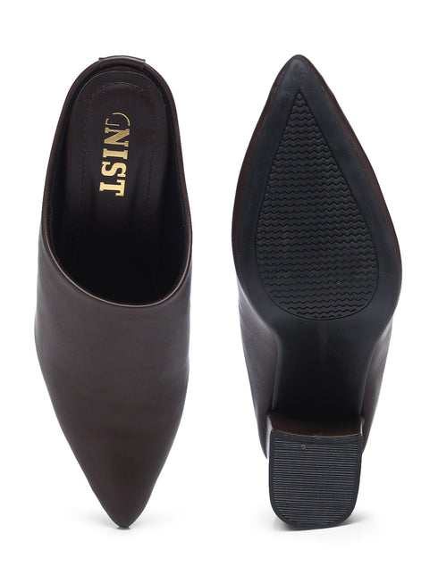 GNIST Regular Brown Block Heel Boots