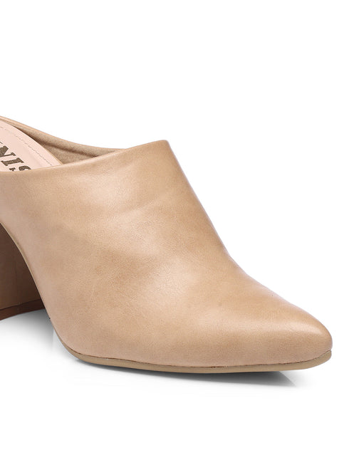 GNIST Regular Nude Block Heel Boots