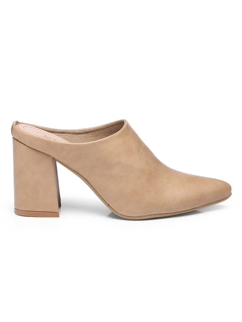 GNIST Regular Nude Block Heel Boots
