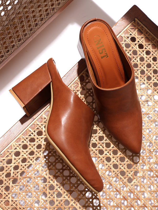 GNIST Regular Tan Block Heel Boots