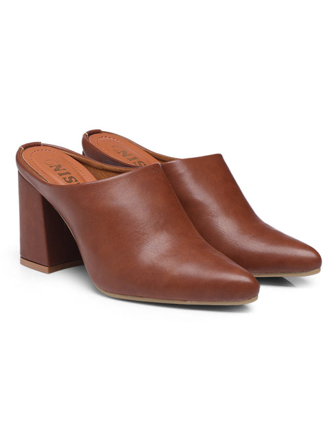 GNIST Regular Tan Block Heel Boots