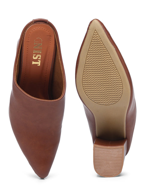 GNIST Regular Tan Block Heel Boots