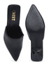 GNIST Pointed Mule Black Stiletto Heel