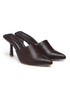 GNIST Pointed Mule Brown Stiletto Heel