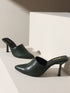 GNIST Pointed Mule Green Stiletto Heel