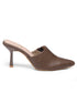 GNIST Pointed Mule Khaki Stiletto Heel