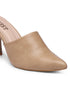 GNIST Pointed Mule Nude Stiletto Heels