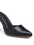 GNIST Classy Pointed Mule Black Stiletto Heel