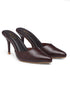 GNIST Classy Pointed Mule Brown Stiletto Heel