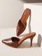GNIST Classy Pointed Mule Tan Stiletto Heel