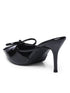GNIST Pointed Mule With Bow Black Stiletto Heel