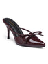 GNIST Pointed Mule With Bow Cherry Stiletto Heel