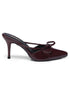 GNIST Pointed Mule With Bow Cherry Stiletto Heel