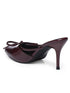 GNIST Pointed Mule With Bow Cherry Stiletto Heel