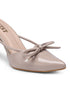 GNIST Pointed Mule With Bow Nude Stiletto Heel