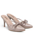 GNIST Pointed Mule With Bow Nude Stiletto Heel