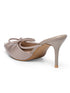 GNIST Pointed Mule With Bow Nude Stiletto Heel