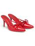 GNIST Pointed Mule With Bow Red Stiletto Heel
