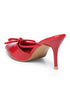 GNIST Pointed Mule With Bow Red Stiletto Heel