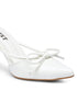 GNIST Pointed Mule With Bow White Stiletto Heel