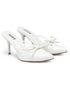 GNIST Pointed Mule With Bow White Stiletto Heel