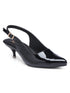 GNIST Classy Pointed Black Kitten Heel