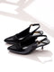 GNIST Classy Pointed Black Kitten Heel