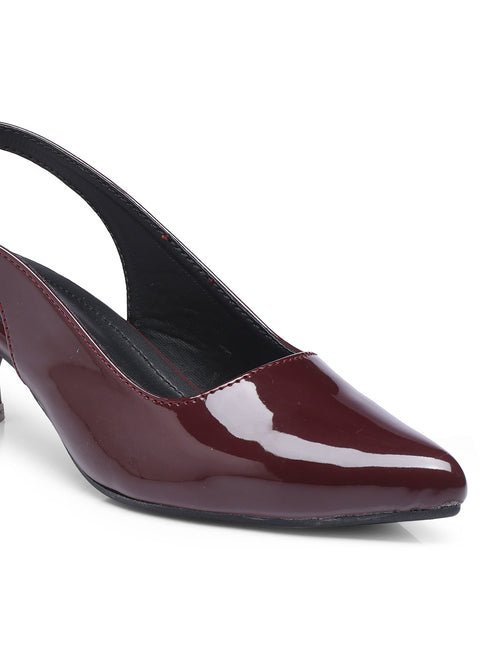 GNIST Classy Pointed Cherry Kitten Heel