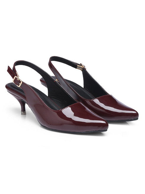GNIST Classy Pointed Cherry Kitten Heel