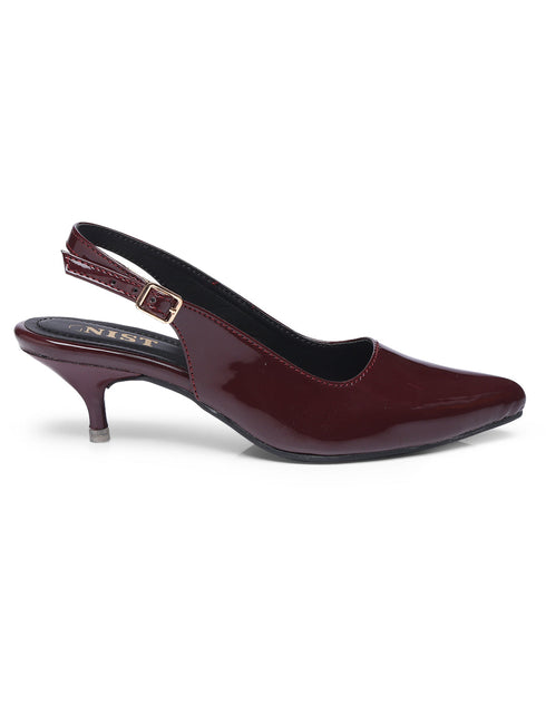 GNIST Classy Pointed Cherry Kitten Heel