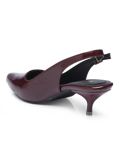 GNIST Classy Pointed Cherry Kitten Heel