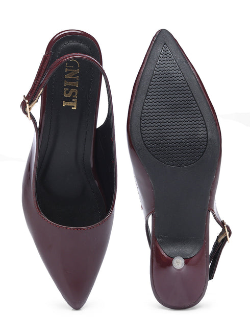 GNIST Classy Pointed Cherry Kitten Heel