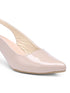 GNIST Classy Pointed Nude Kitten Heel