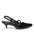 GNIST Structured pointed Black Kitten Heel