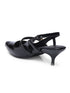 GNIST Structured pointed Black Kitten Heel