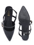 GNIST Structured pointed Black Kitten Heel