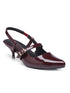 GNIST Structured pointed Cherry Kitten Heel