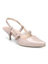 GNIST Structured pointed Nude Kitten Heel