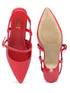 GNIST Structured pointed Red Kitten Heel