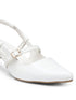 GNIST Structured pointed White Kitten Heel