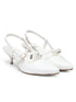 GNIST Structured pointed White Kitten Heel